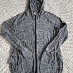 Athleta Pacifica Baja UPF Gray Zip Hoodie Jacket Size Medium